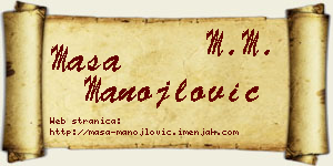 Maša Manojlović vizit kartica